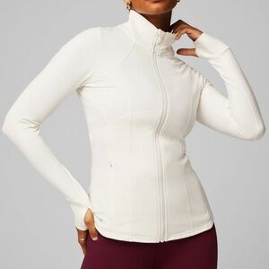 NWT Fabletics Cream Zip Up Jacket